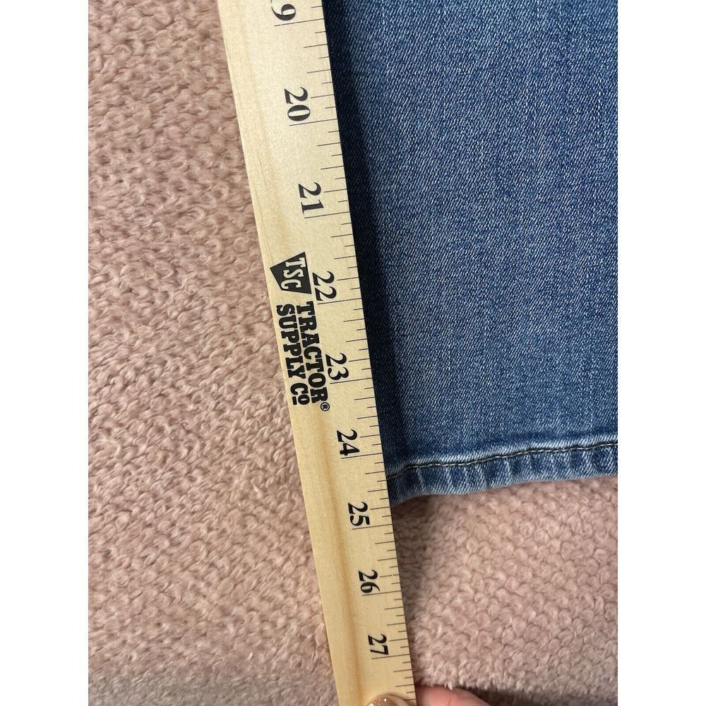 LRL Ralph Lauren Jeans Womens 12 Petite Blue Classic Straight Stretch Distressed - Picture 6 of 6